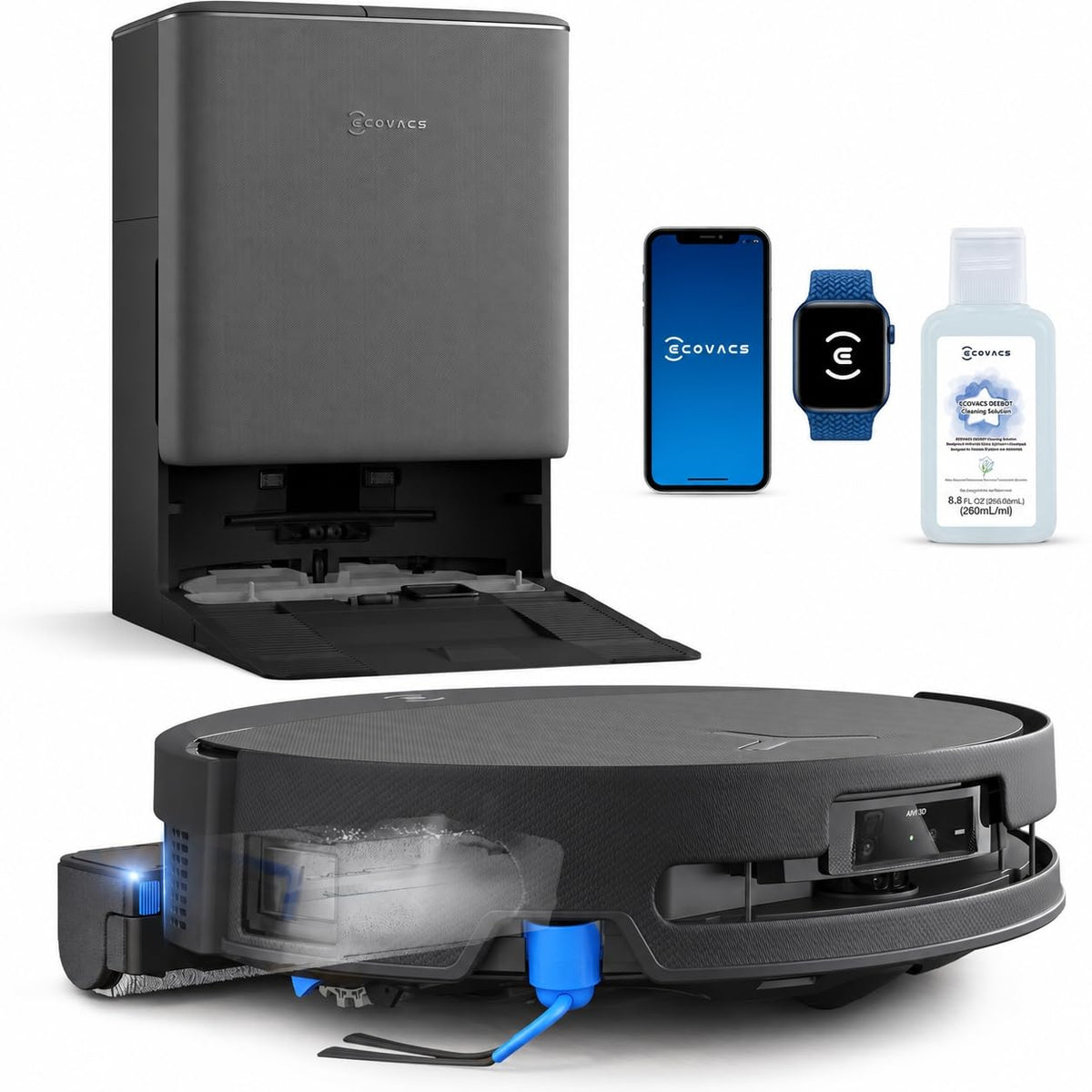 ECOVACS T90 PRO Omni Saugroboter mit Wischfunktion 30.000 Pa, PowerBoost