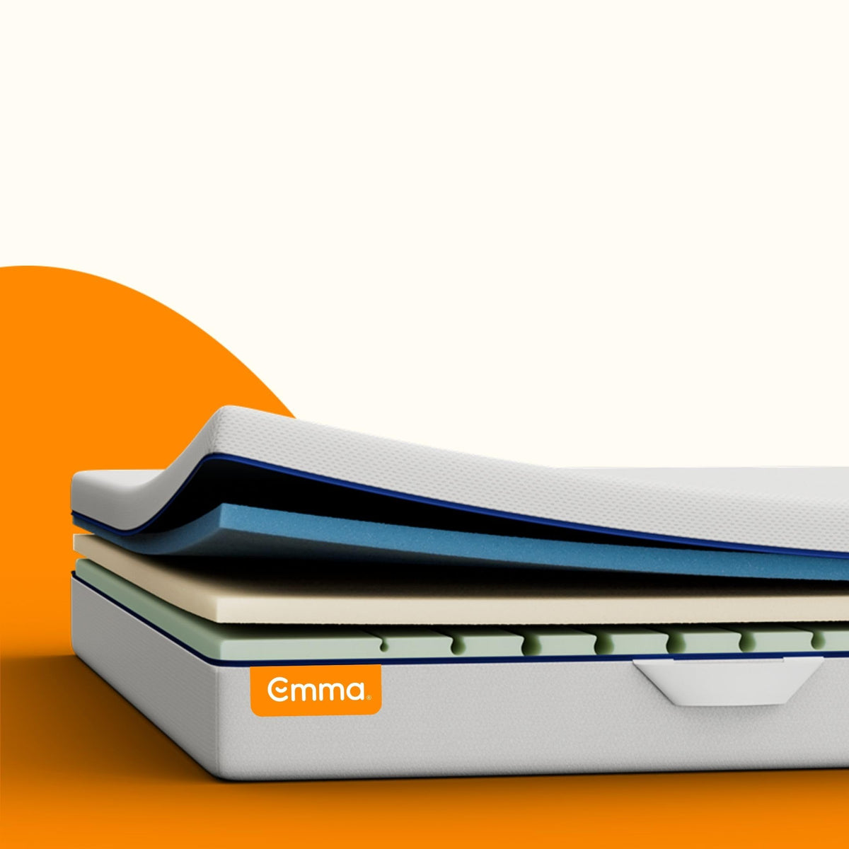 Emma One+ Matratze 100x200 H2 Mittelfest – Kühlende & atmungsaktive 3-Zonen-Schaummatratze – Ergonomisch