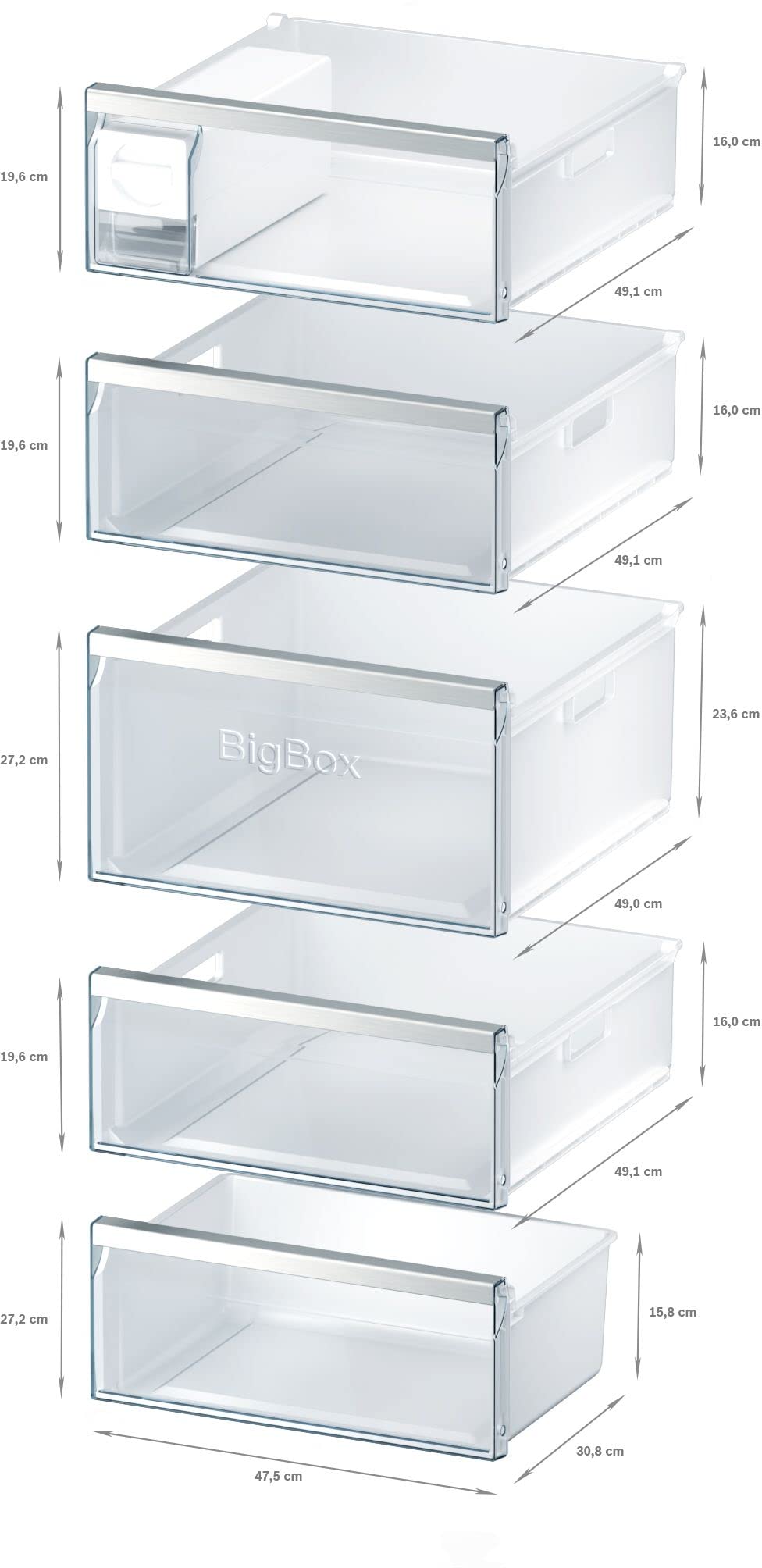 Siemens GS51NAWCV iQ500 Freistehender Gefrierschrank, 161 x 70 cm, 289 L, noFrost nie wieder abtauen, bigBox Platz für großes Gefriergut