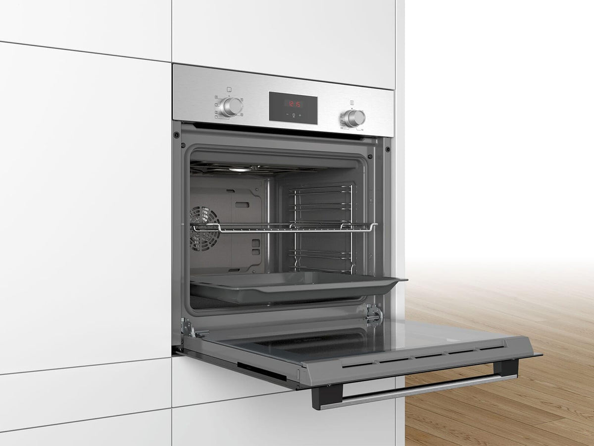 Bosch HBA272BB3, Stiftung Warentest GUT (2,0)*, Serie 4 Einbau-Backofen 60 x 60 cm, Pyrolyse-Selbstreinigung & Hydrolyse