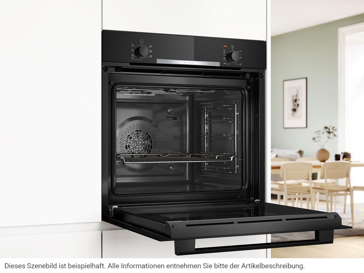 Bosch HBA272BB3, Stiftung Warentest GUT (2,0)*, Serie 4 Einbau-Backofen 60 x 60 cm, Pyrolyse-Selbstreinigung & Hydrolyse