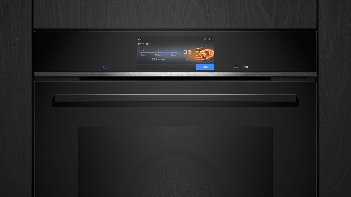 Siemens iQ700 Smarter Einbau-Backofen 60 x 60 cm Edelstahl HB774G1B1