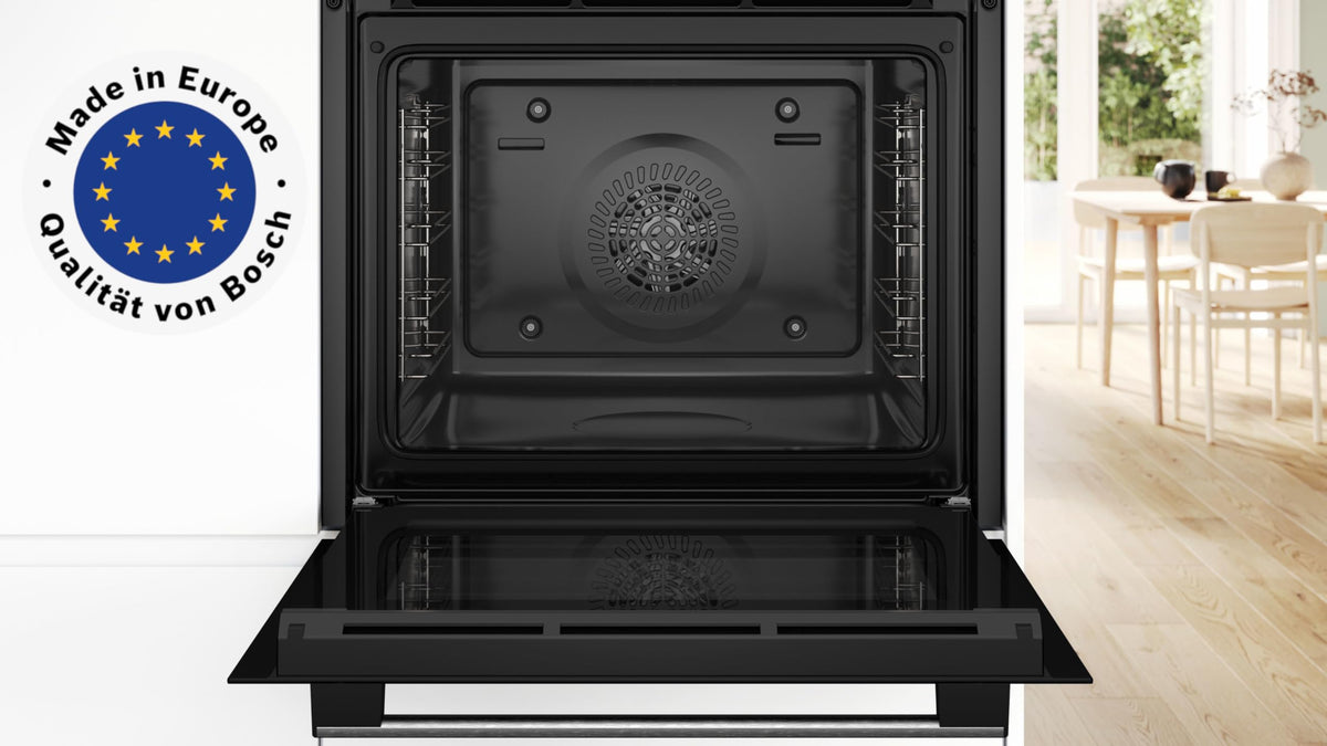 Bosch HBA272BB3, Stiftung Warentest GUT (2,0)*, Serie 4 Einbau-Backofen 60 x 60 cm, Pyrolyse-Selbstreinigung & Hydrolyse
