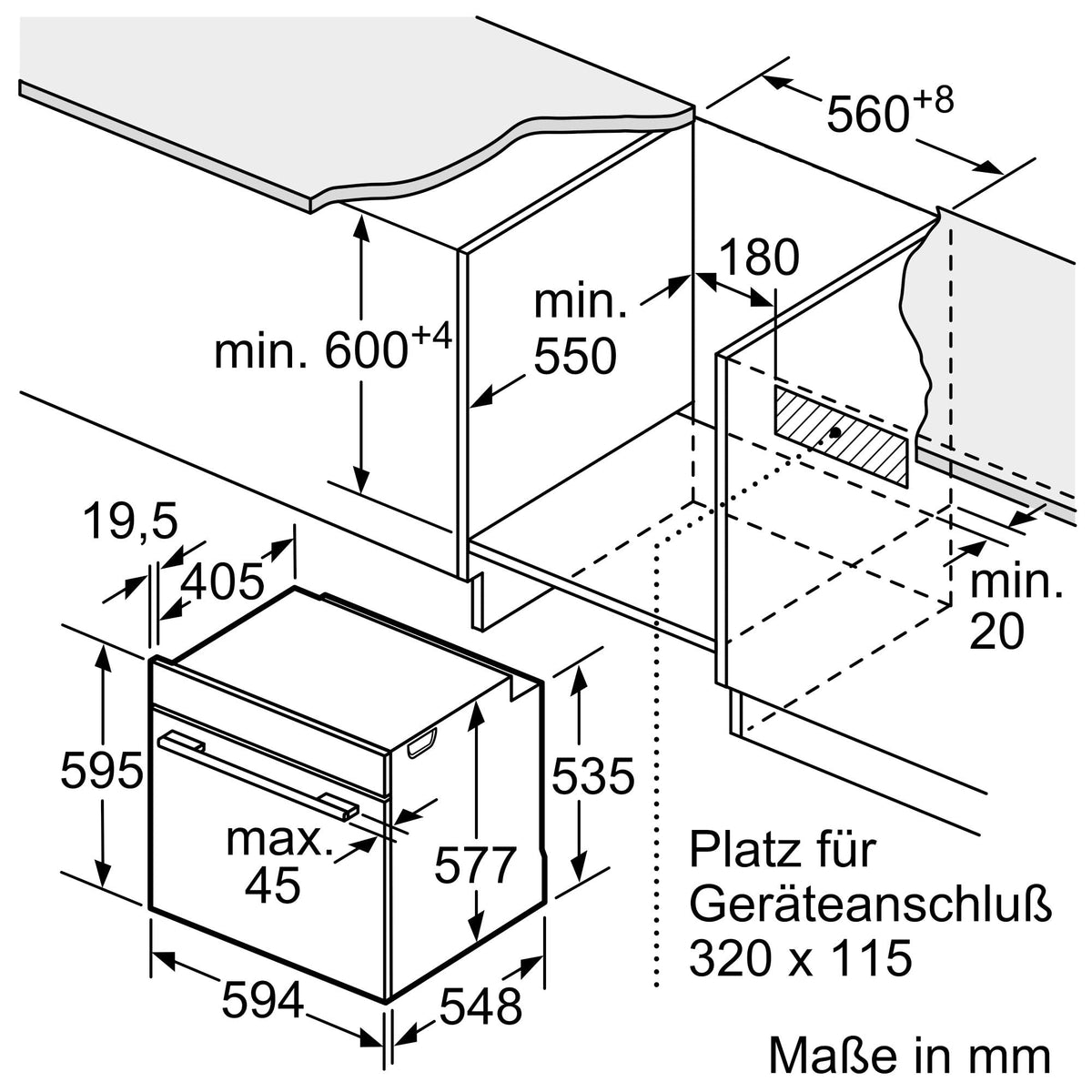 Bosch HBA272BB3, Stiftung Warentest GUT (2,0)*, Serie 4 Einbau-Backofen 60 x 60 cm, Pyrolyse-Selbstreinigung & Hydrolyse