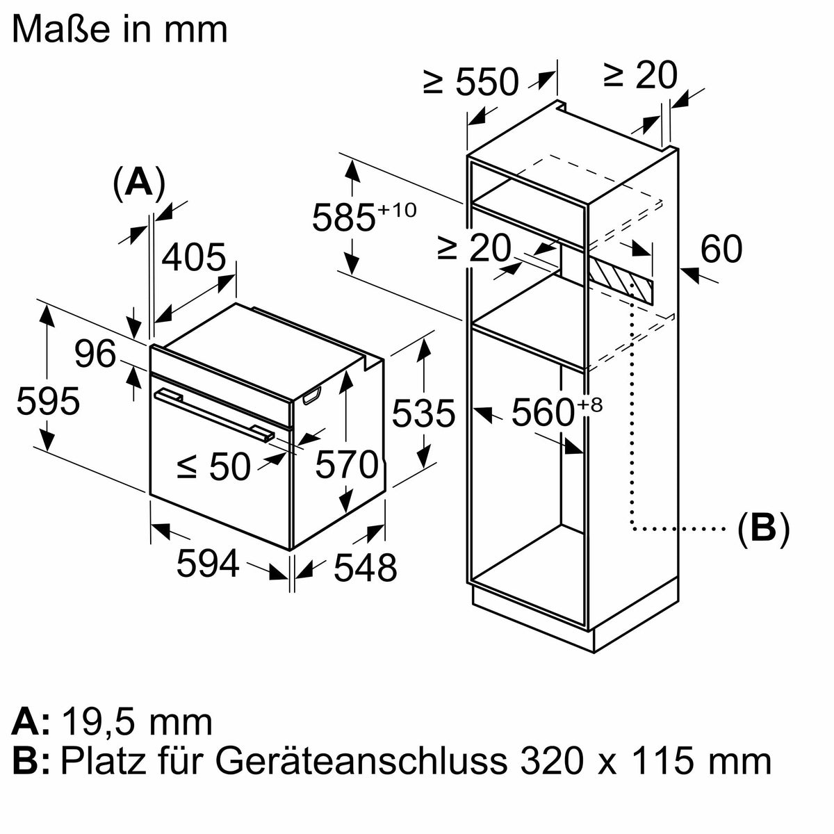 Bosch HBA272BB3, Stiftung Warentest GUT (2,0)*, Serie 4 Einbau-Backofen 60 x 60 cm, Pyrolyse-Selbstreinigung & Hydrolyse