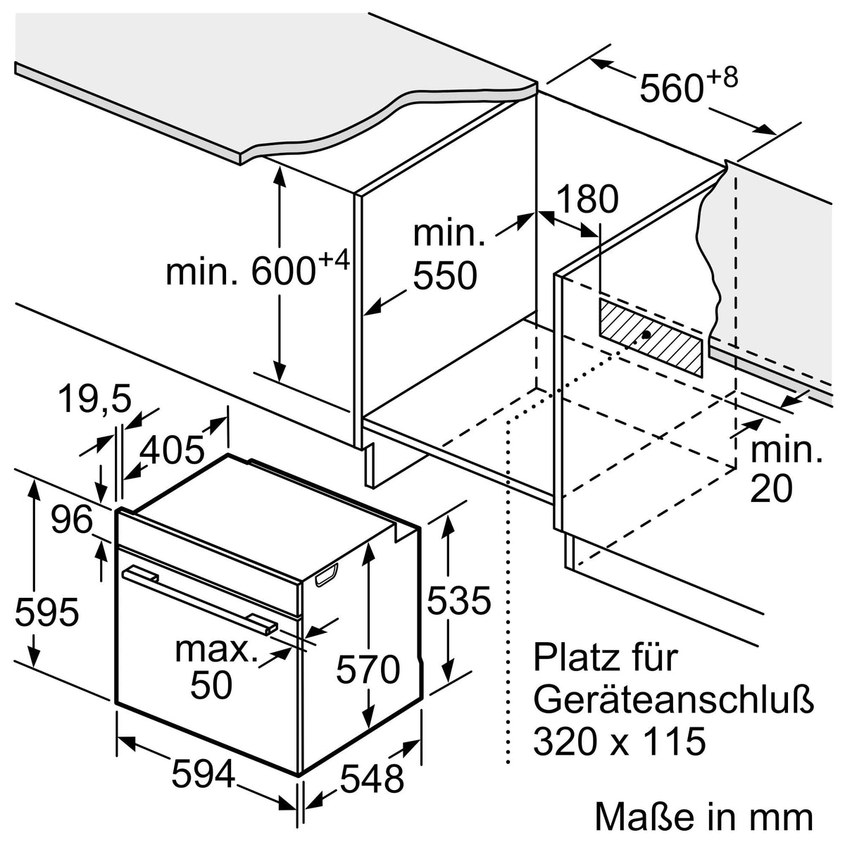 Bosch HBA272BB3, Stiftung Warentest GUT (2,0)*, Serie 4 Einbau-Backofen 60 x 60 cm, Pyrolyse-Selbstreinigung & Hydrolyse