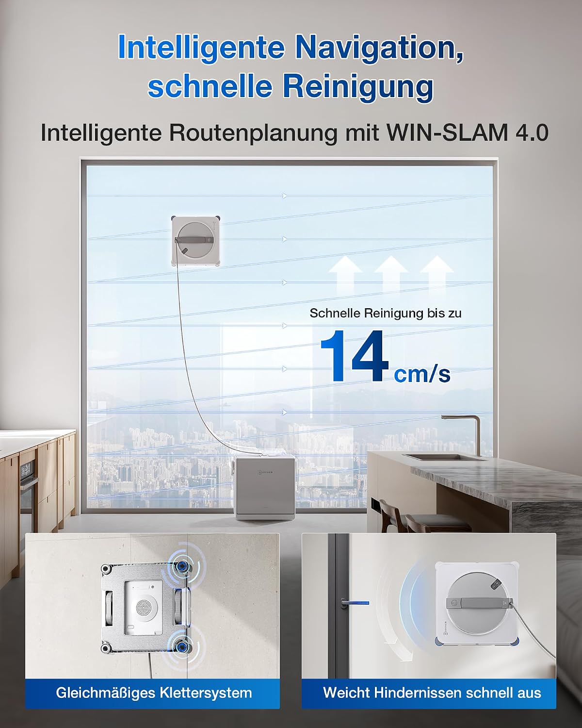 ECOVACS WINBOT W2S Omni Fensterputzroboter mit Multifunktionsstation
