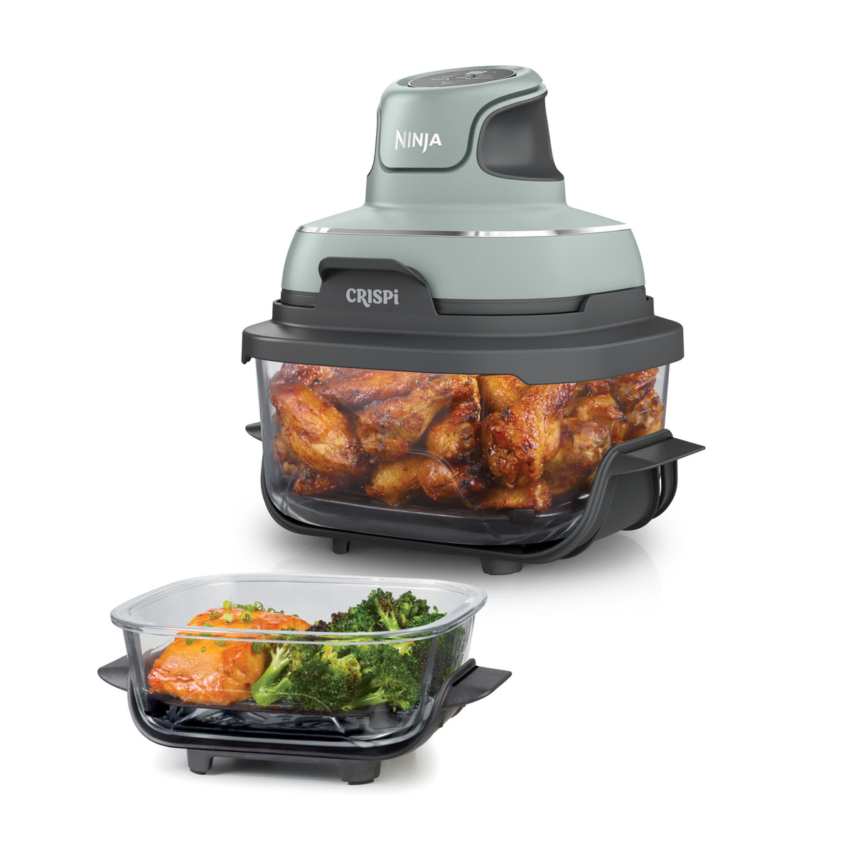 Ninja CRISPi tragbare Heißluftfritteuse, 3,8 l, 4-in-1, 1700 W, Stein
