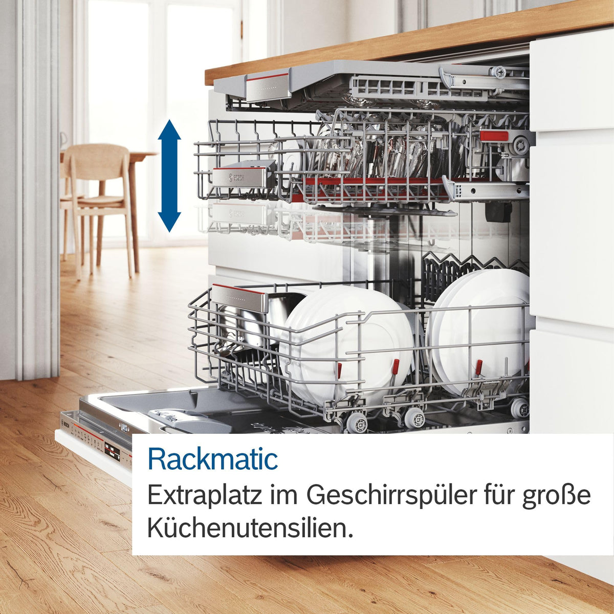 Bosch SMV4ECX32E, Serie 4, Smarter Geschirrspüler Vollintegriert 60 cm, Besteckschublade, Made in Germany Spülmaschine