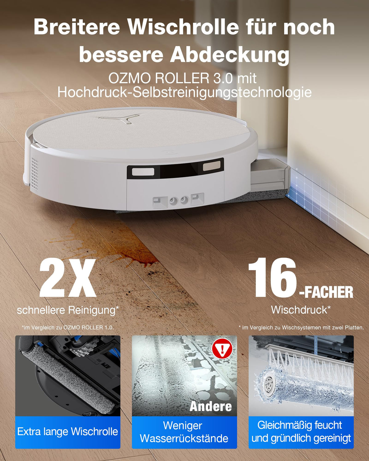 ECOVACS T90 PRO Omni Saugroboter mit Wischfunktion 30.000 Pa, PowerBoost