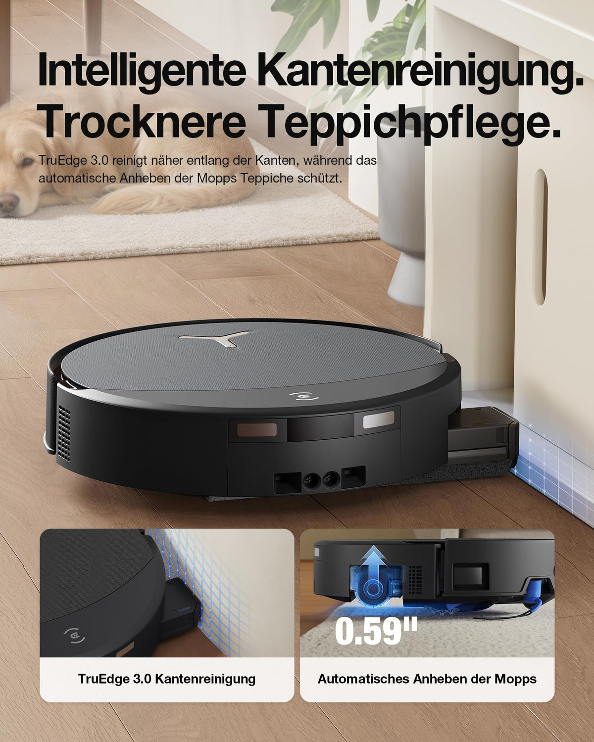 ECOVACS T90 PRO Omni Saugroboter mit Wischfunktion 30.000 Pa, PowerBoost